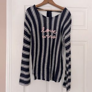 Express “Love wins” Bell Sleeve Sweater size S